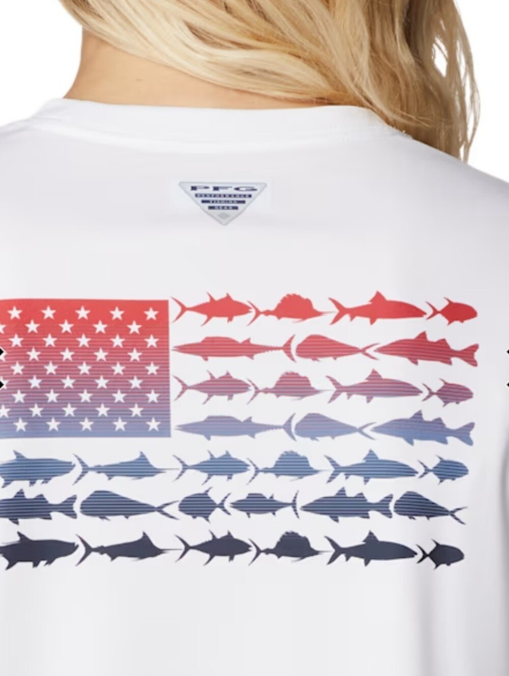 Columbia Tidal Tee PFG Fish Flag Long-Sleeve Shirt for Ladies XS